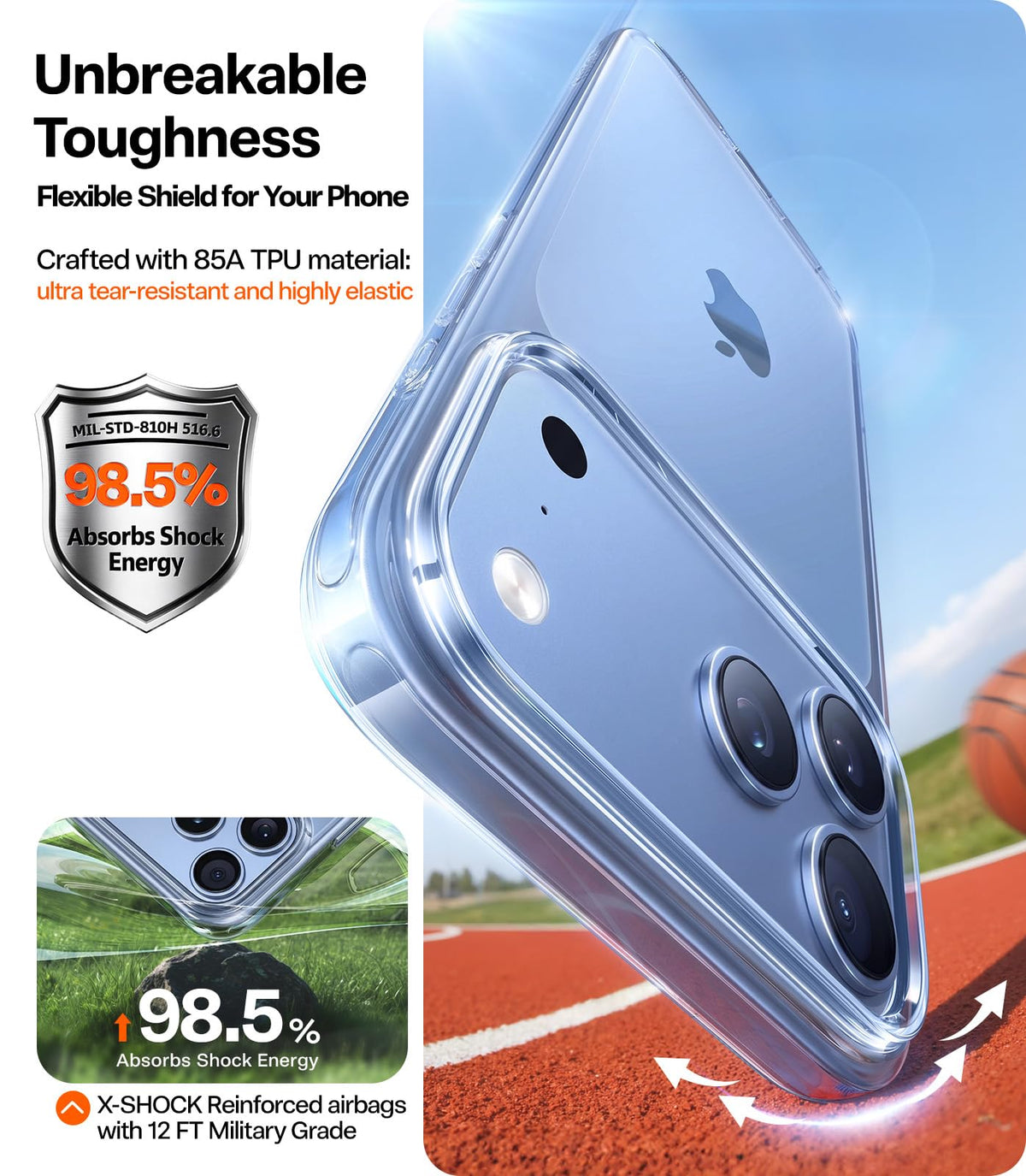 TORRAS for iPhone 14 Pro Max Case, Anti-Yellowing, Crystal Clear
