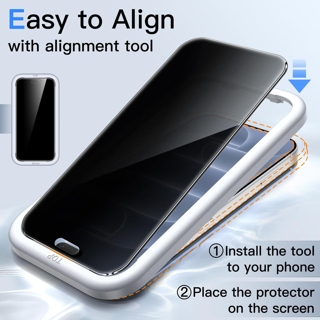 JETech Privacy Screen Protector for iPhone 18 Pro, 2-Pack