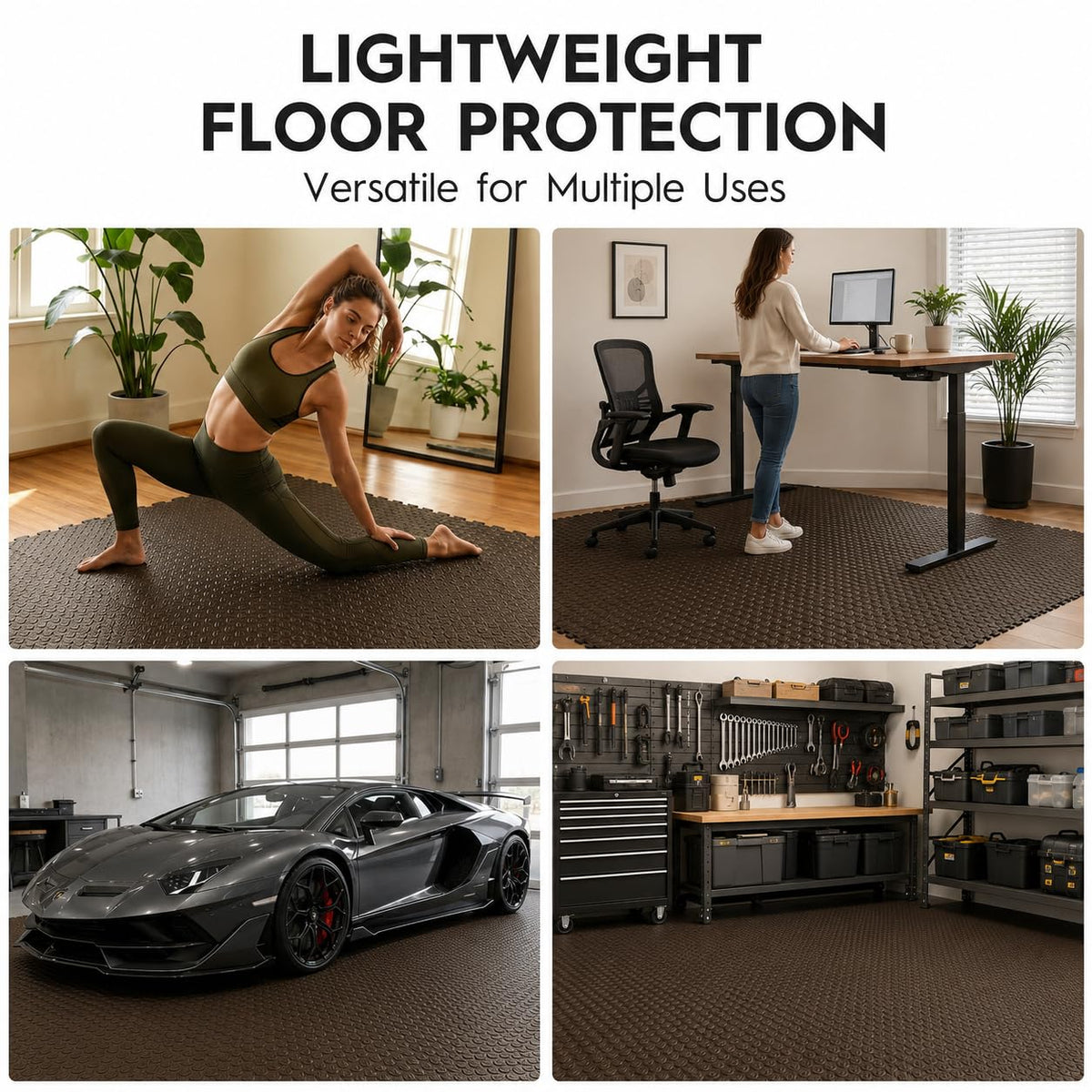 18 Pcs EVA Foam Floor Tiles, Puzzle Exercise Mat Set for Gym