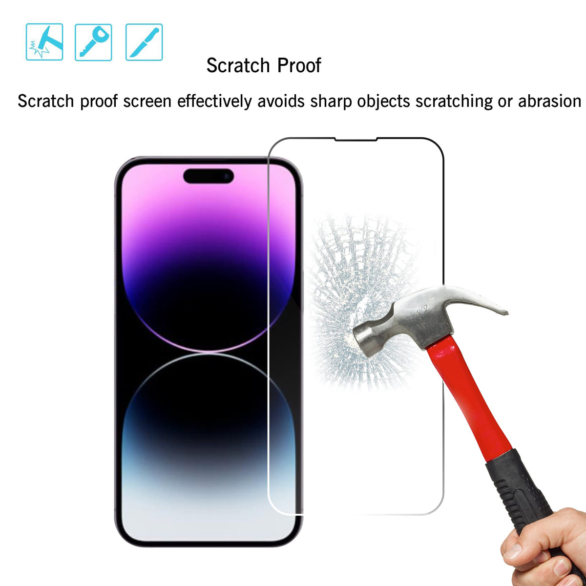 Ailun Screen Protector + Camera Lens Protector for iPhone 16, 3+3 Pack