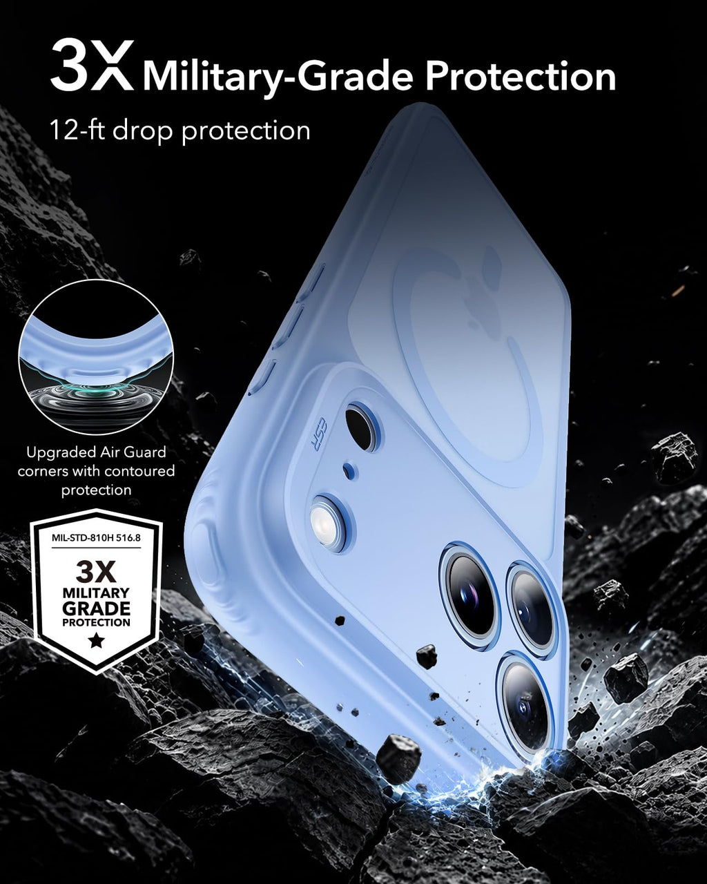 ESR Classic Hybrid for iPhone 17/18 Pro Case, Clear