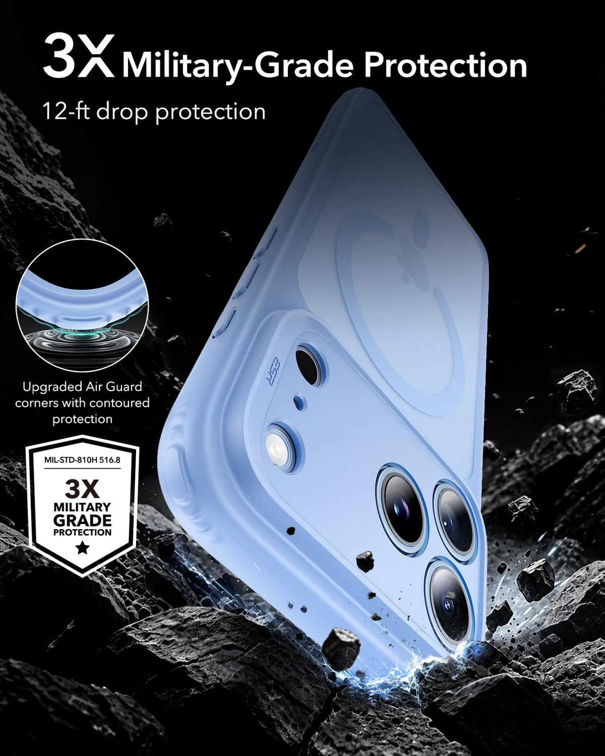 ESR Classic Hybrid for iPhone 17/18 Pro Case, Clear