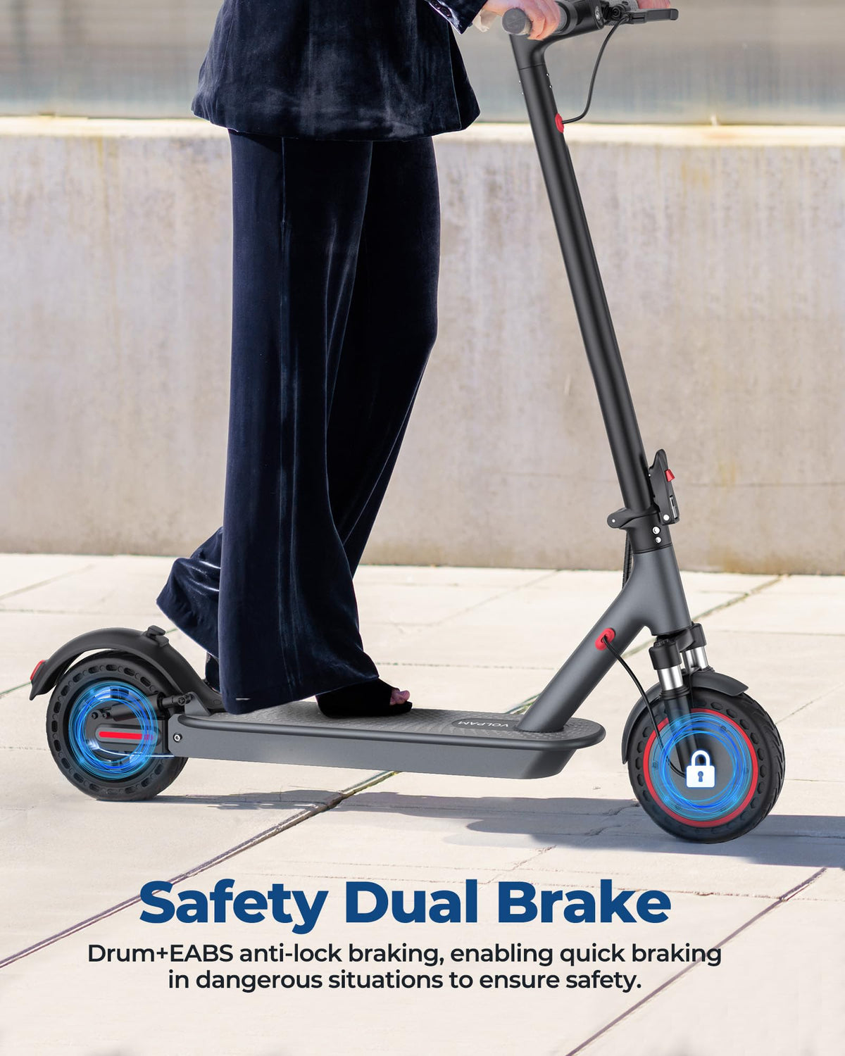 VOLPAM Electric Scooter, 350W/500W Motor, 21/28/40 Miles Long Range