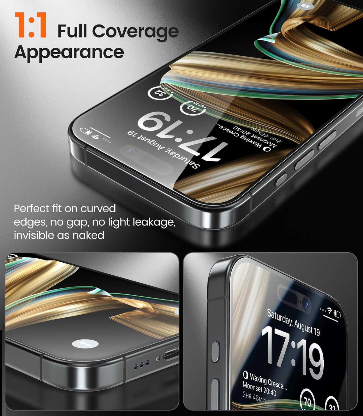 EZ-GLAZ-4 Pack for iPhone 17 Pro Max Screen Protector (6.9") HD Clear