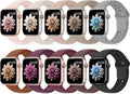 10 Pack Silicone Sport Bands Compatible with Apple Watch Band Women Men
