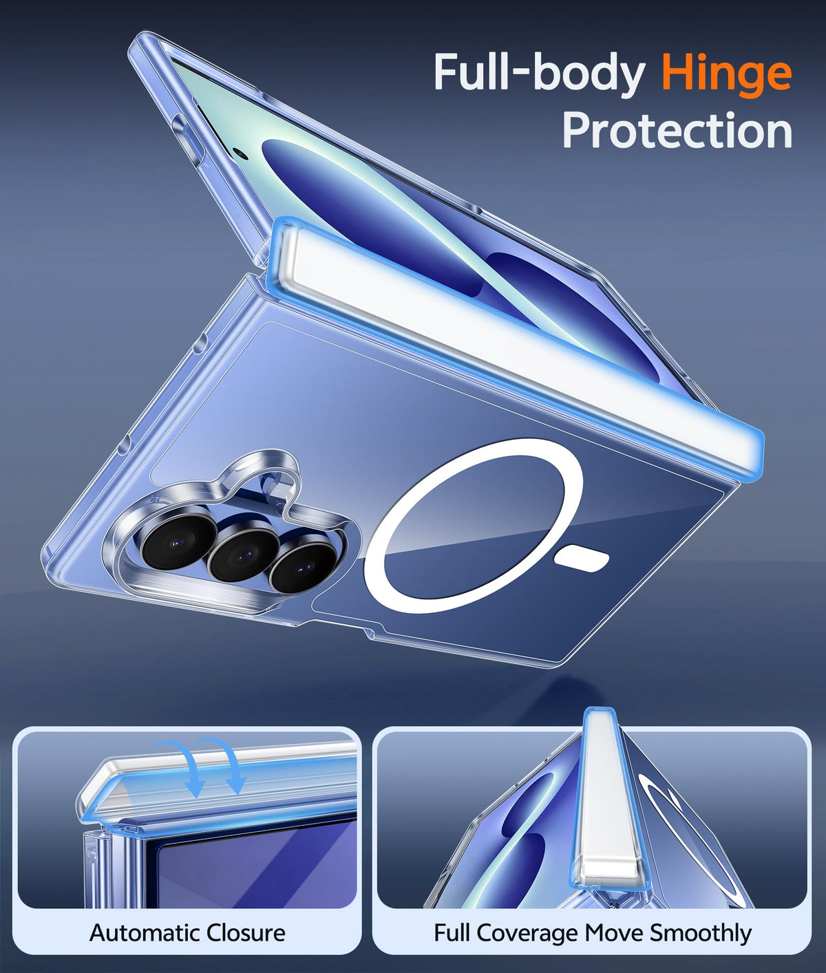 FNTCASE for iPhone 18 Pro Case/17 Pro Case Clear with Screen Protector