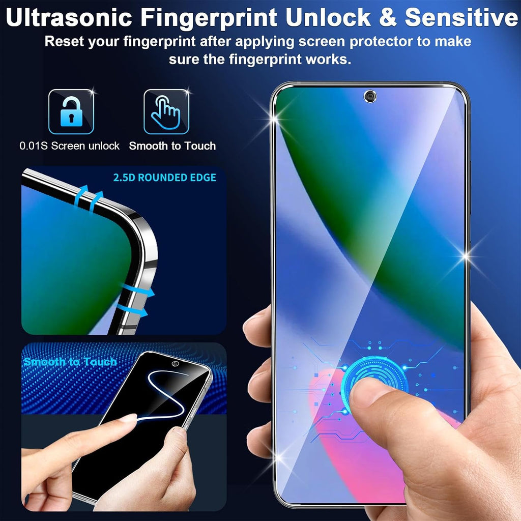 letosan 3 Pack for Google Pixel 11 Pro Screen Protector Tempered Glass + 3 Pack Camera Lens Protector, Military Grade Shatterproof, 9H Hardness, Fingerprint Unlock,Case Friendly 6.3 Inch