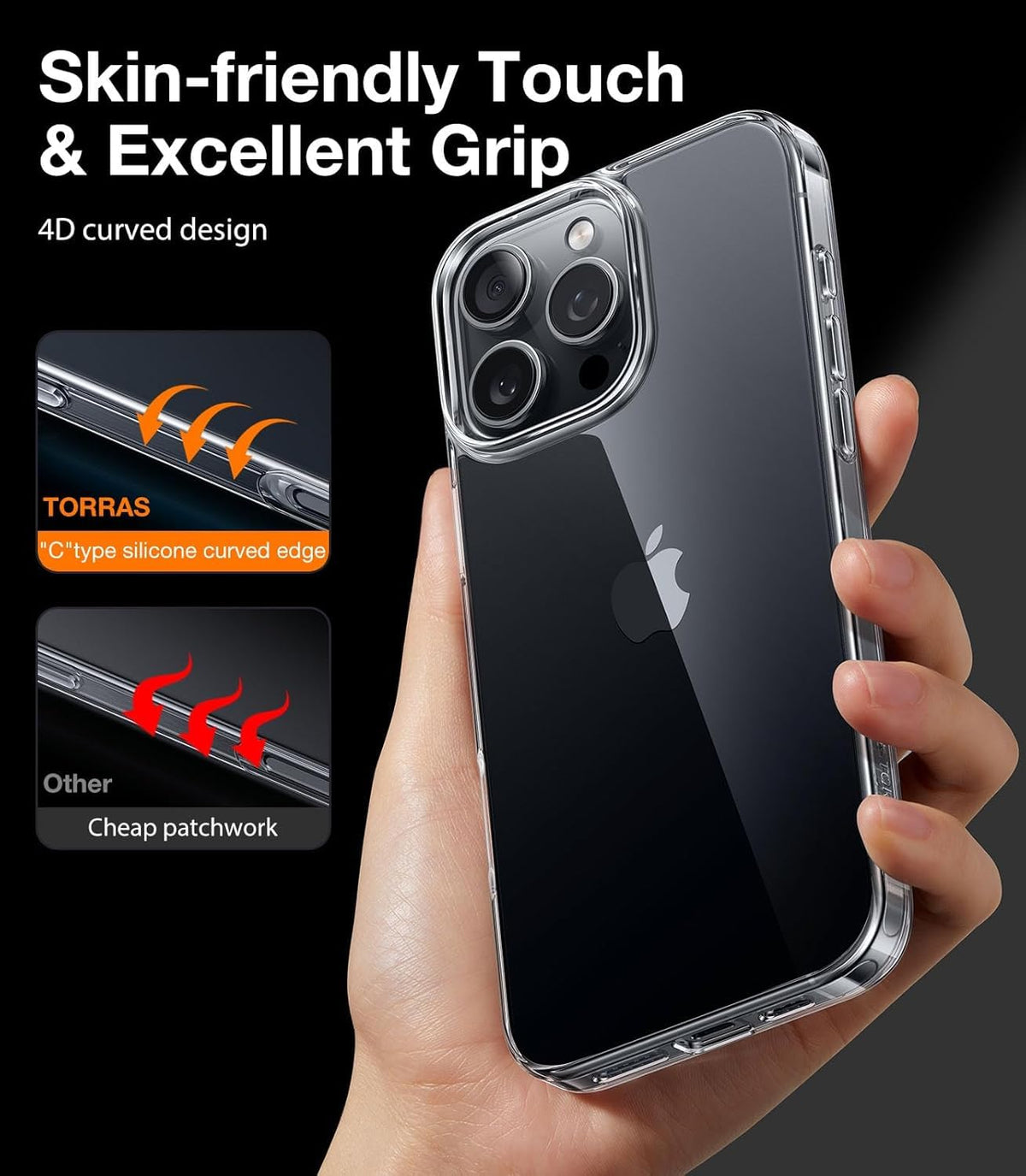TORRAS for iPhone 14 Pro Max Case, Anti-Yellowing, Crystal Clear