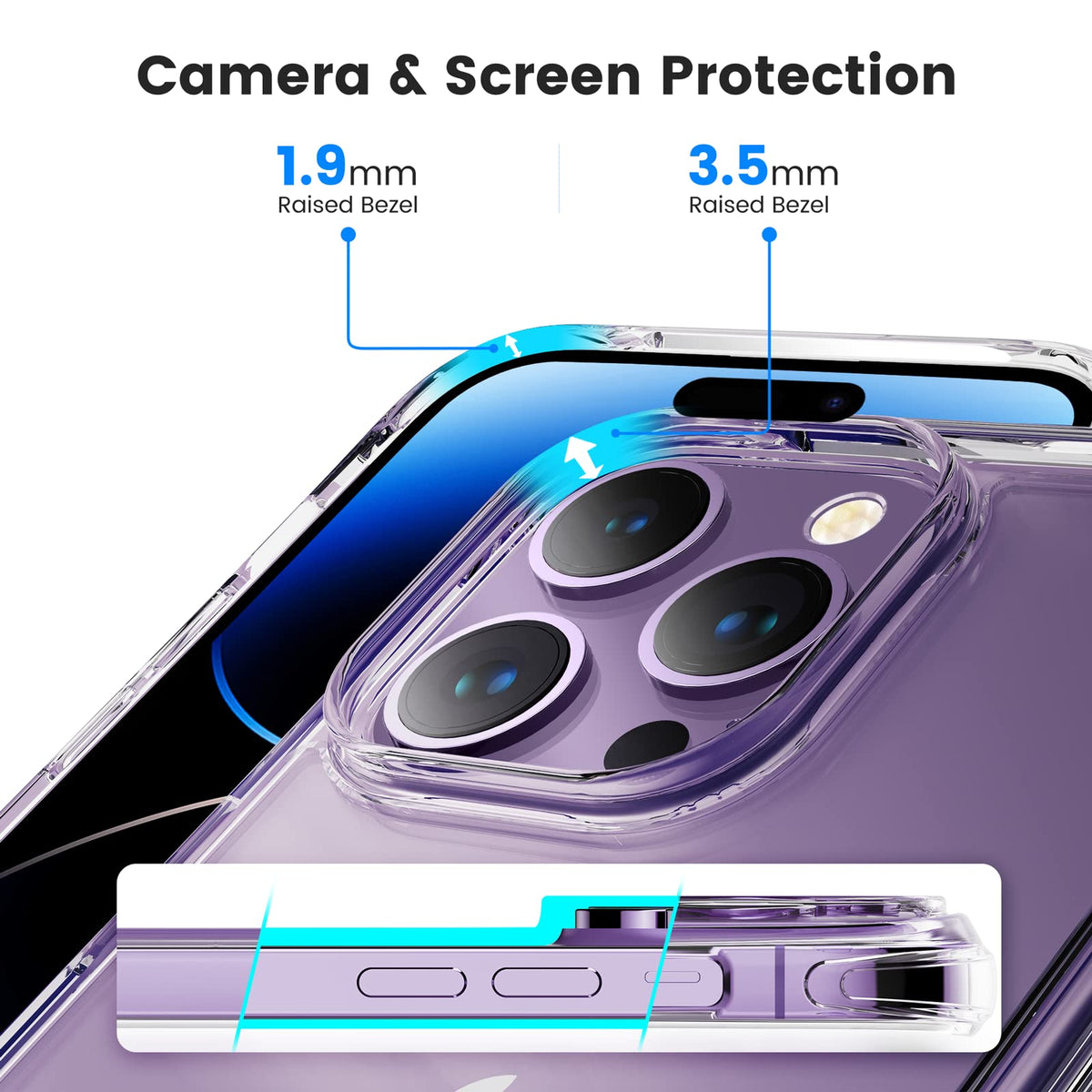 Mkeke for iPhone 18 Pro Max Case Clear [Not-Yellowing]
