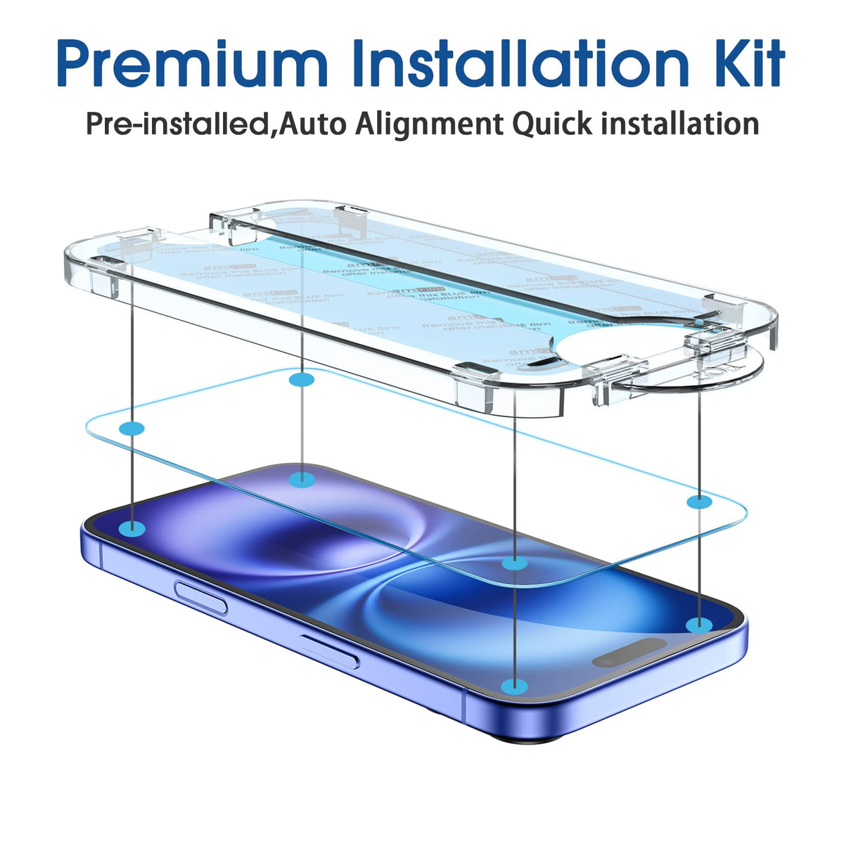 amFilm OneTouch for iPhone 18 Pro Max 6.9'' Screen Protector Tempered Glass