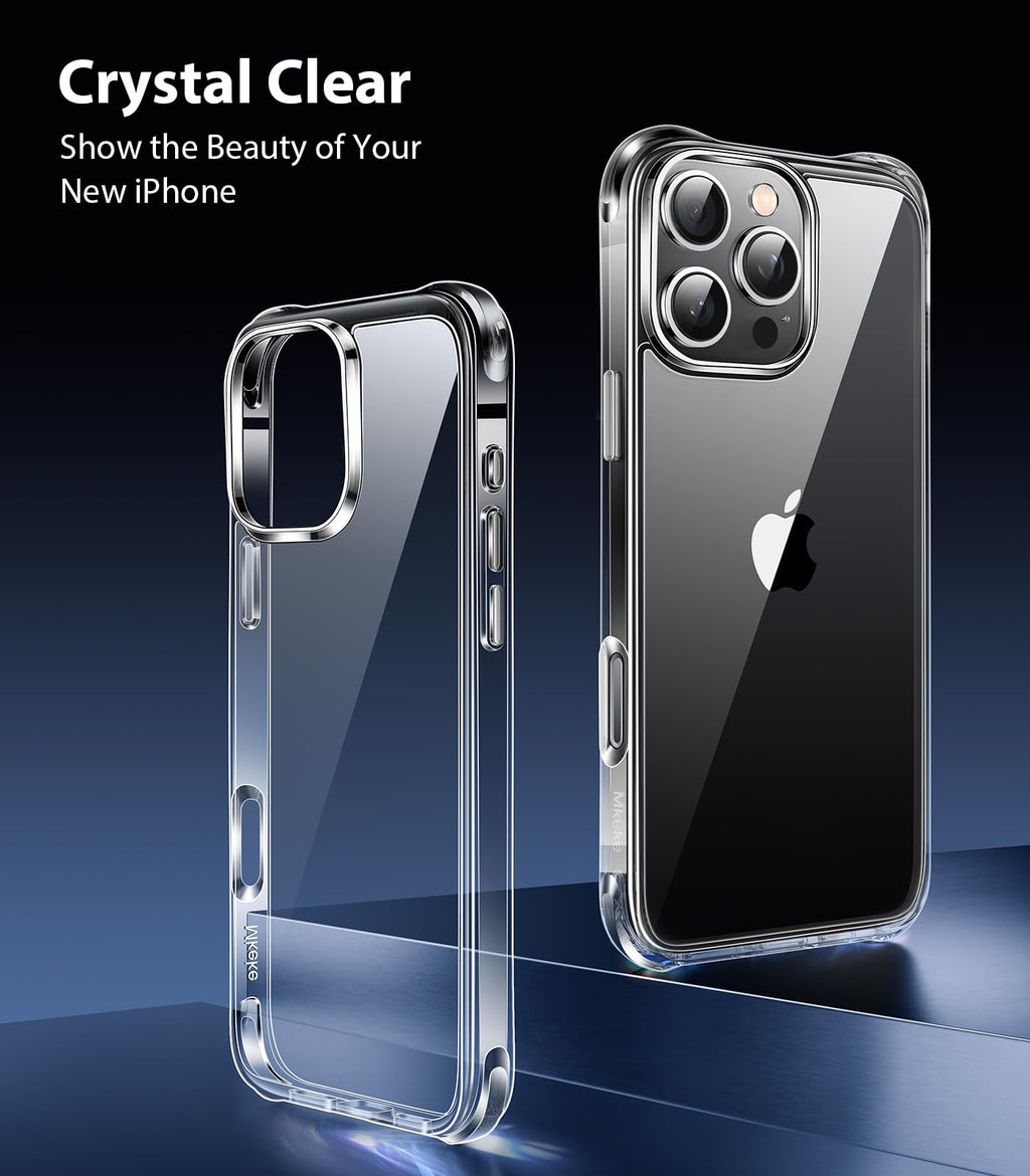 Mkeke for iPhone 18 Pro Max Case Clear [Not-Yellowing]