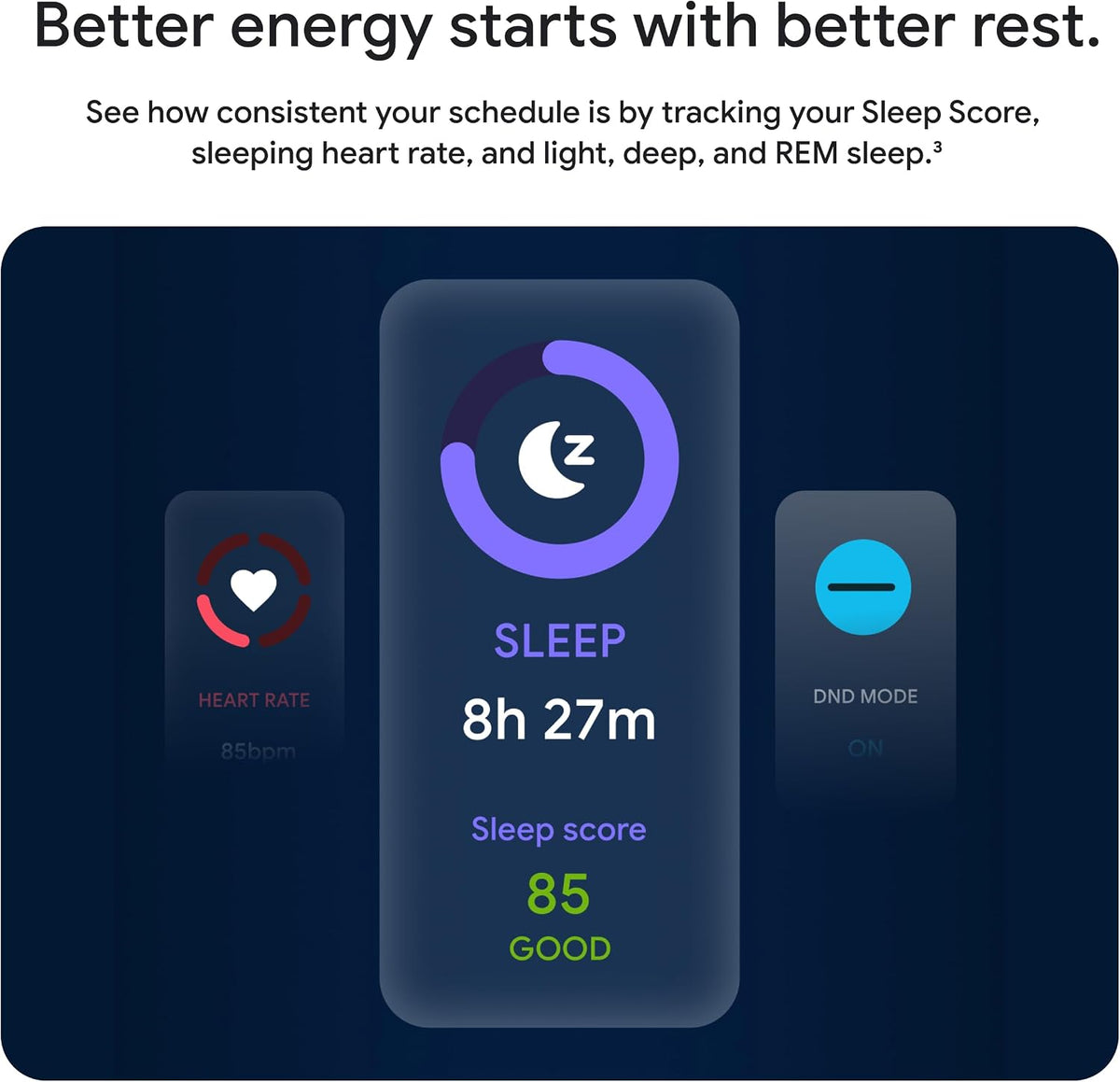 Google Fitbit Inspire 3 - Midnight Zen/Black - Small and Large Bands