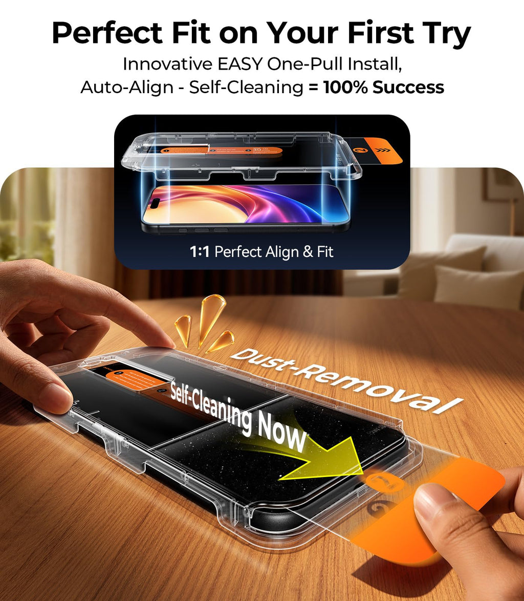 DIMONCOAT Top 9H++ Glass 2 Pack for iPhone 17 Pro Screen Protector 6.3''