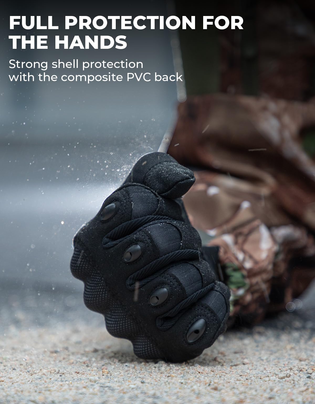 KEMIMOTO Tactical Gloves for Men, Touchscreen Motorcycle Gloves with Hard Shell & Palm Padding for Sports Motorcycle Cycling Tactical Airsoft Paintball Hunting Hiking