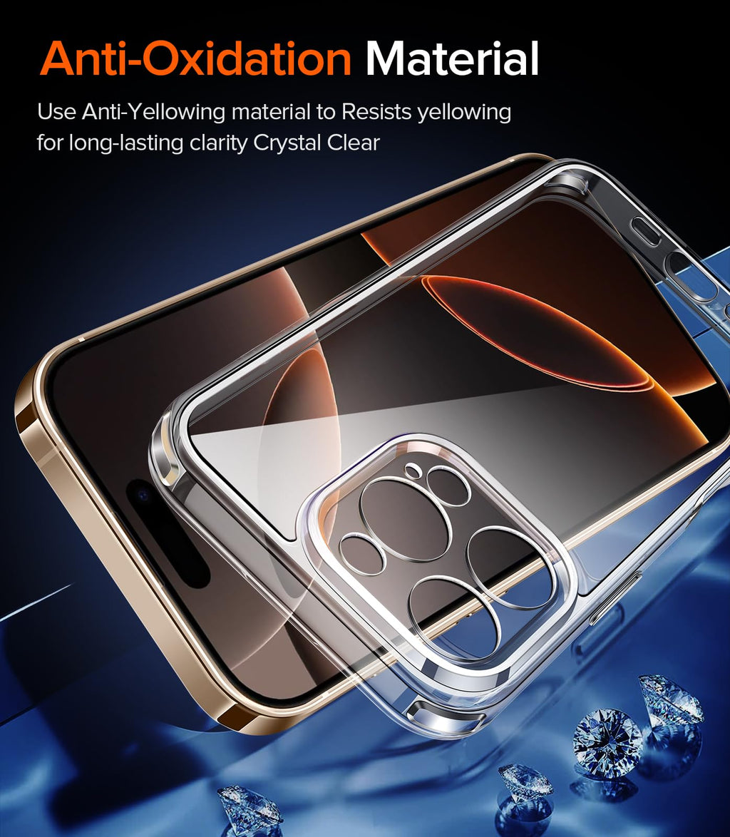 ivoler 3-in-1 Case for iPhone 16 Plus 6.7 inch, Clear