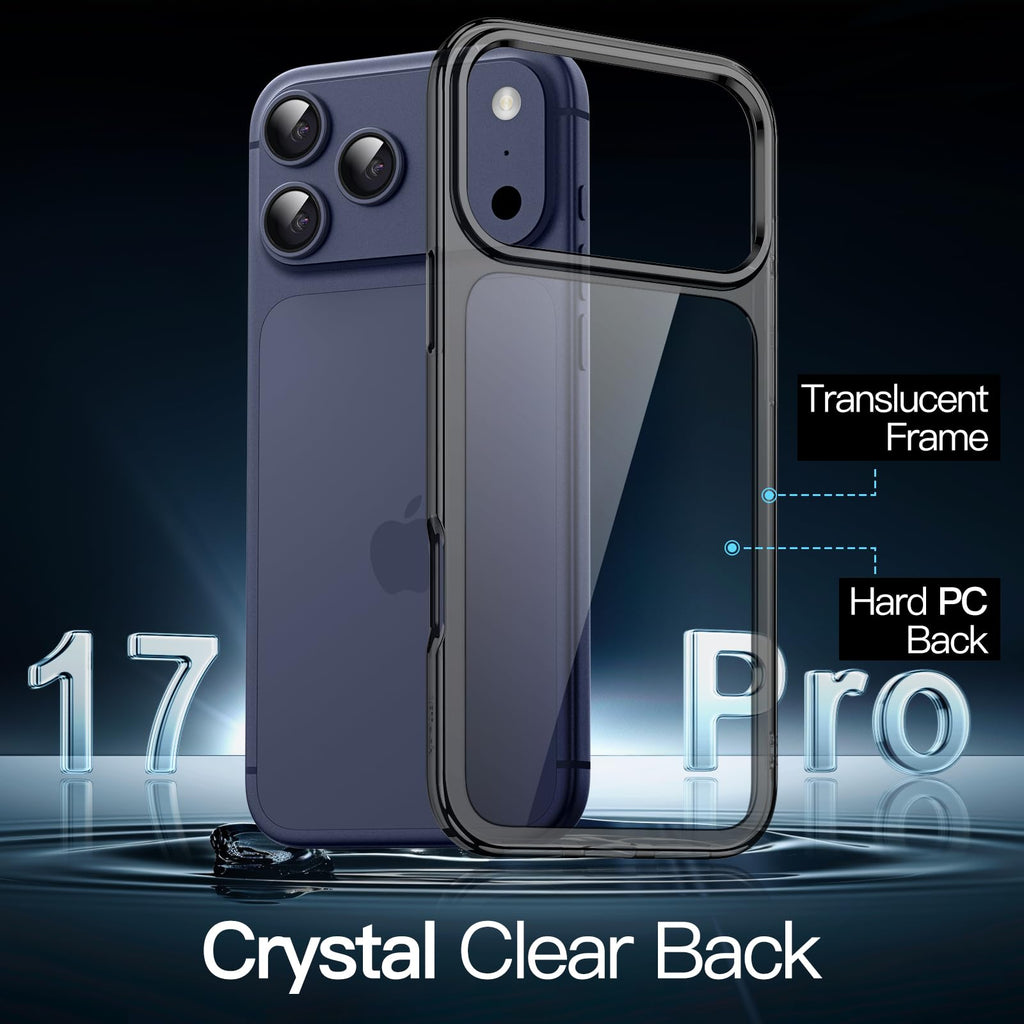JETech Case for iPhone 17 Pro Max, Anti-Yellowing, Black