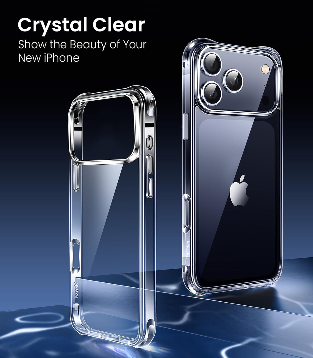 Mkeke for iPhone 18 Pro Max Case Clear [Not-Yellowing]