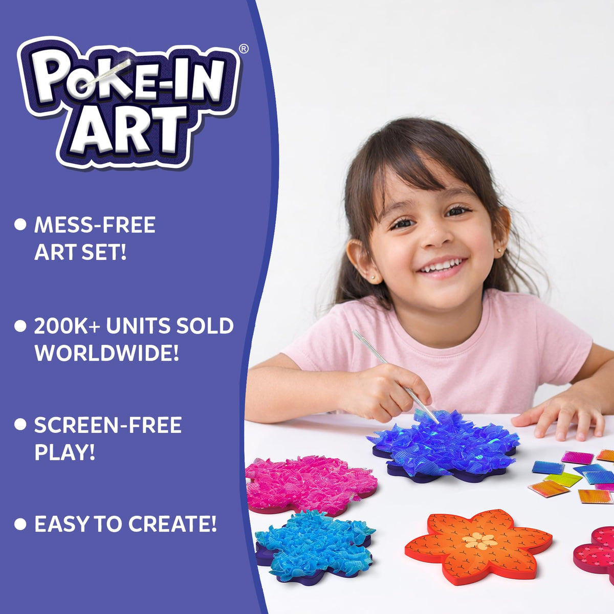 Skillmatics Poke-in Art – Disney Princesses, Wood Craft Kit, Gift for Kids