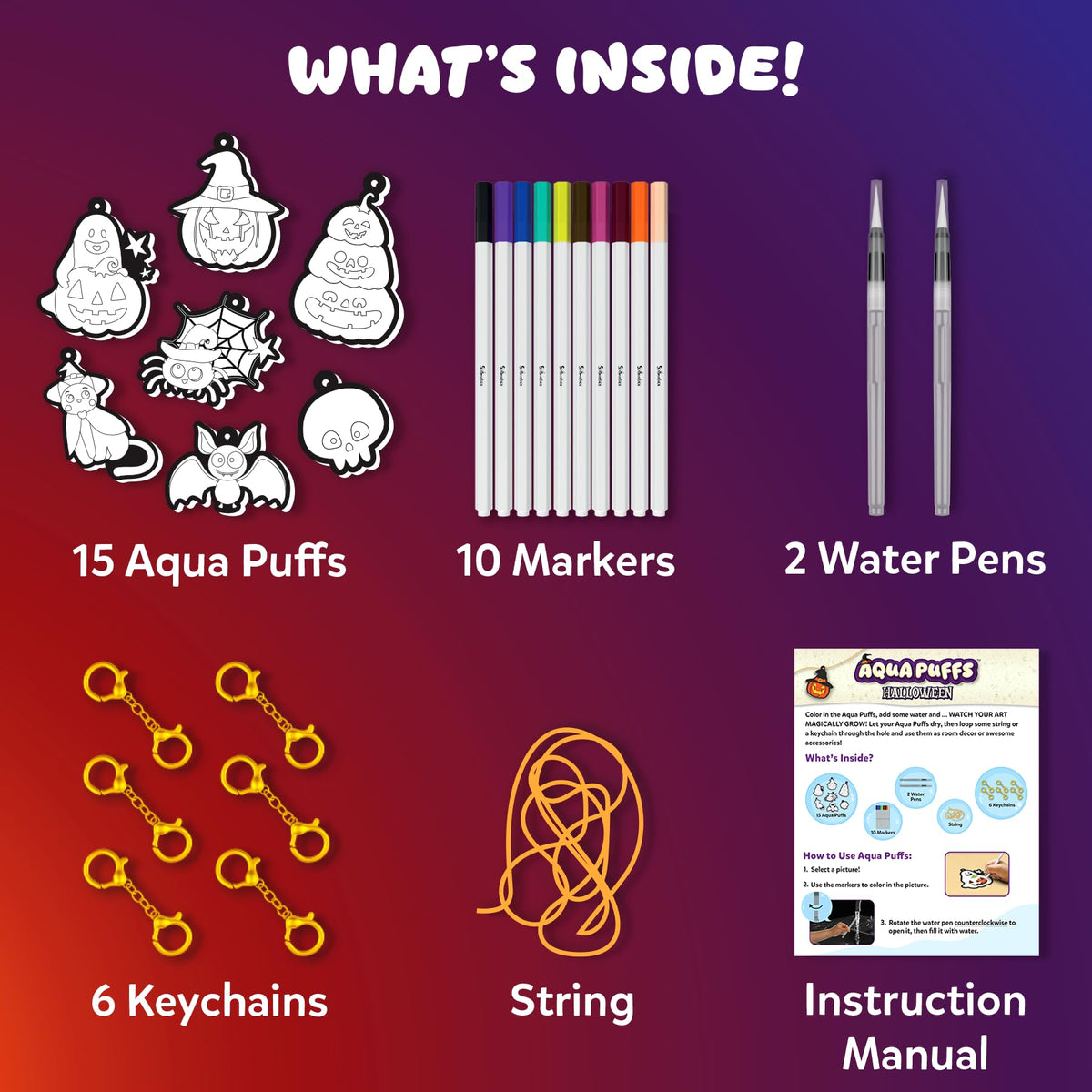 Skillmatics Aqua Puffs Unicorns, Art & Craft Gift for Kids, Paint by Number