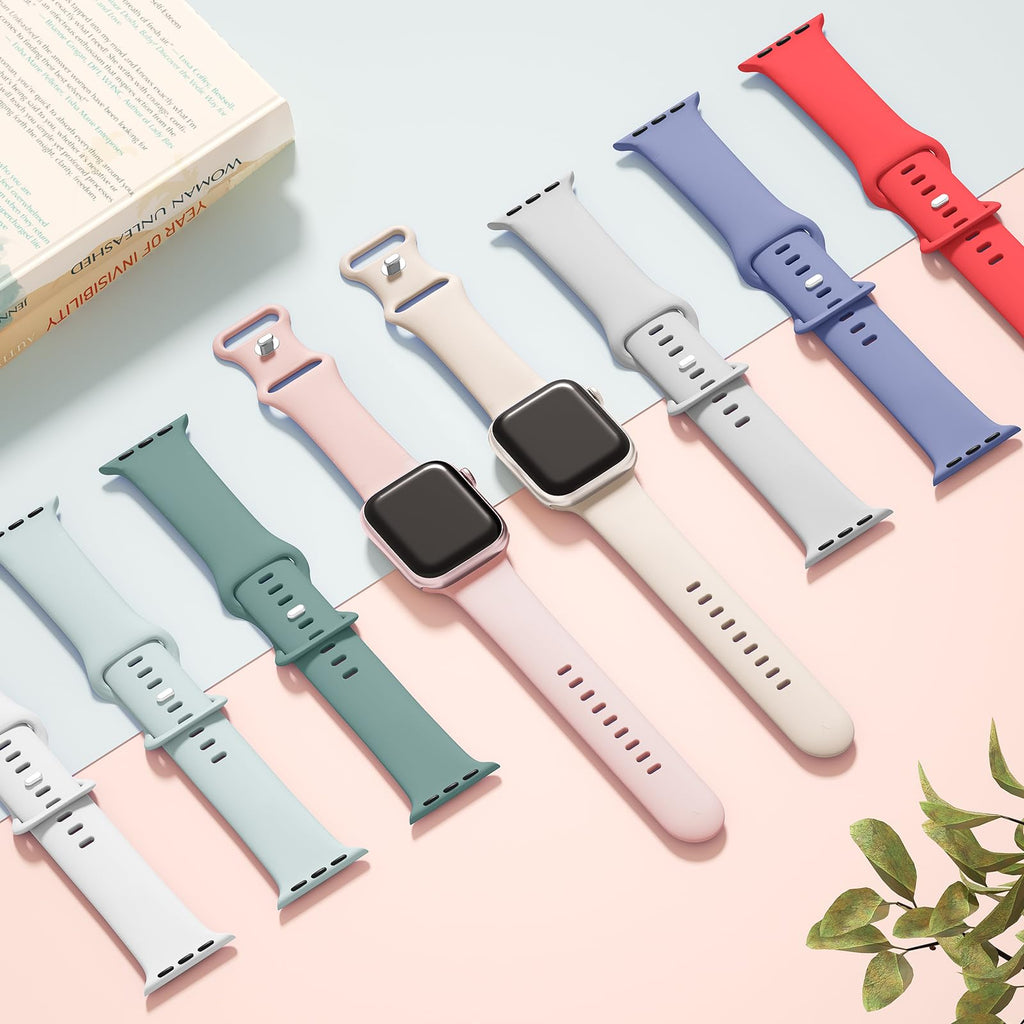 Sport Silicone Band Compatible with Apple Watch Bands for Women Men