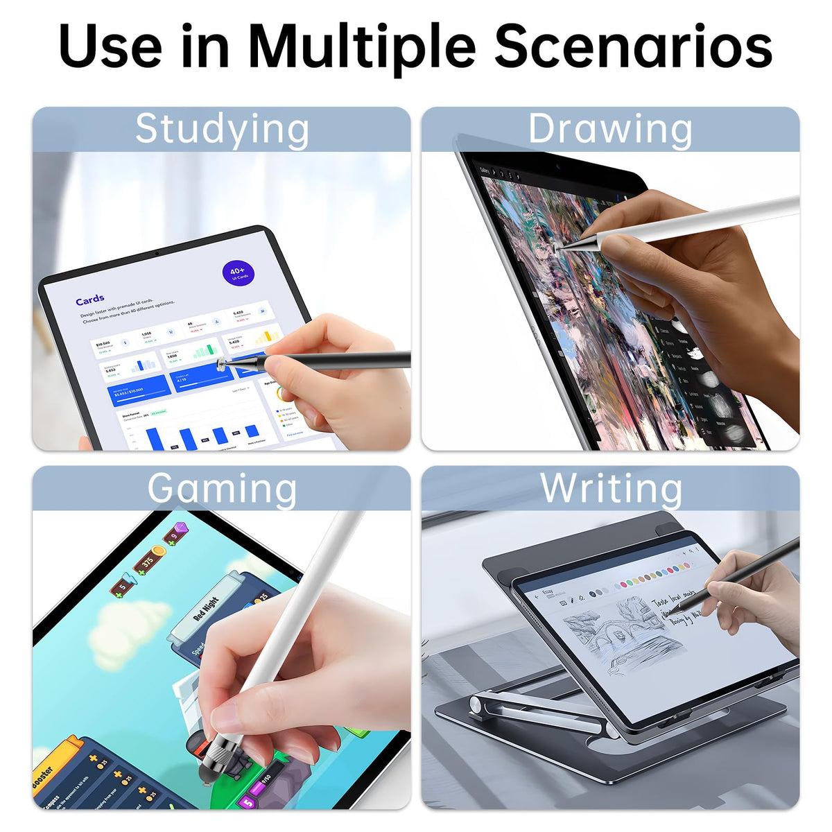 Bopomofo Stylus(5 Pcs),2-in-1 Stylus Pen for Touchscreen,Capacitive Stylus