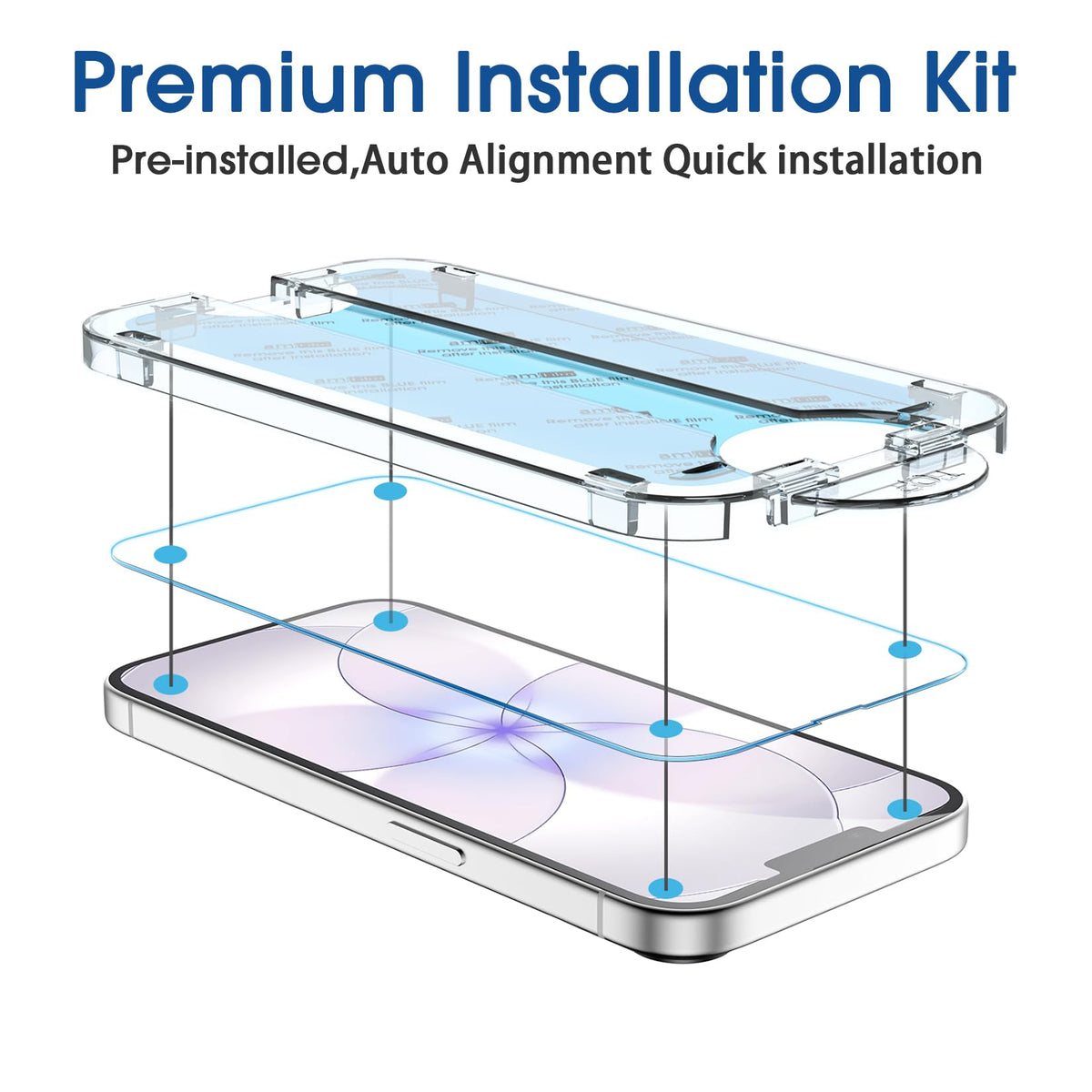 amFilm OneTouch for iPhone 18 Pro Max 6.9'' Screen Protector Tempered Glass