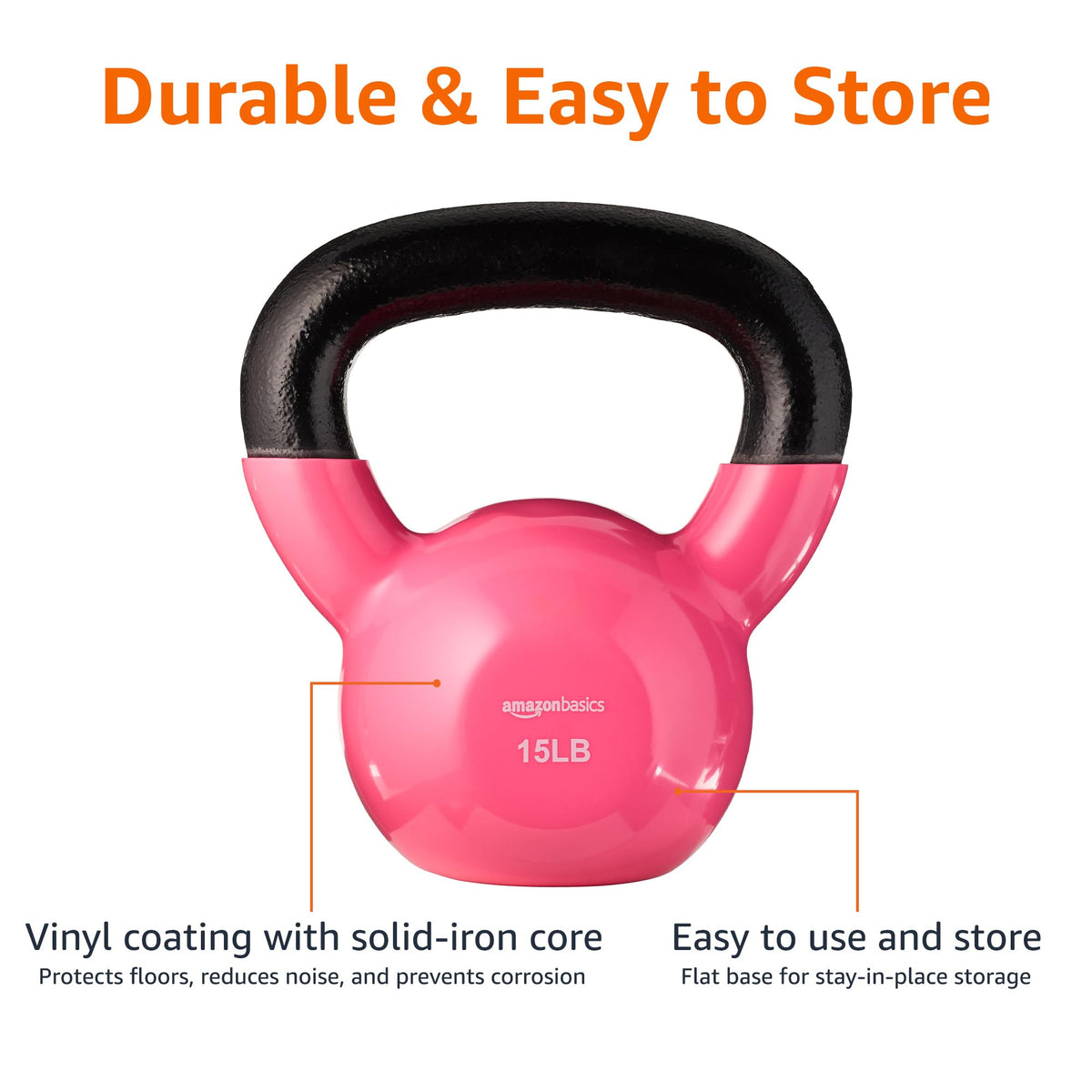 Amazon Basics Vinyl Kettlebell