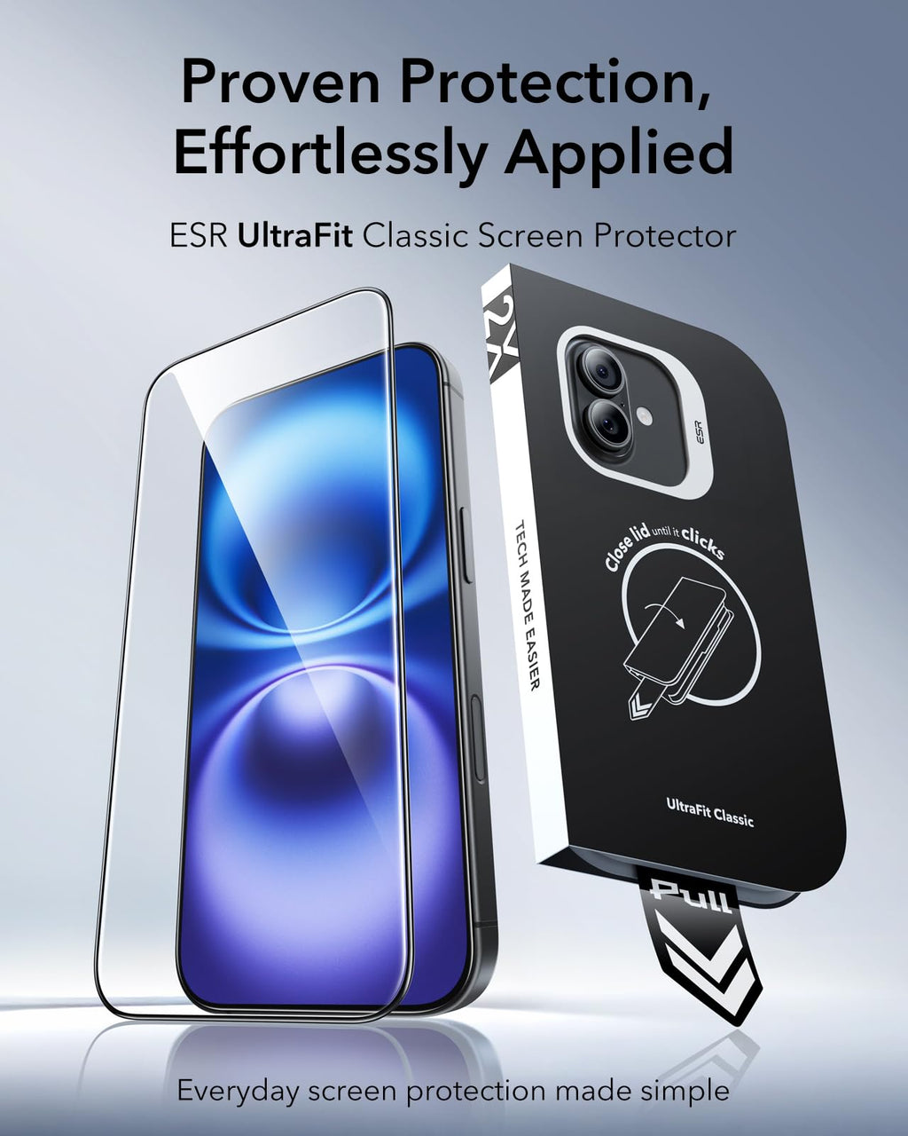 ESR 3 Pack for iPhone 17 Pro Screen Protector, Classic
