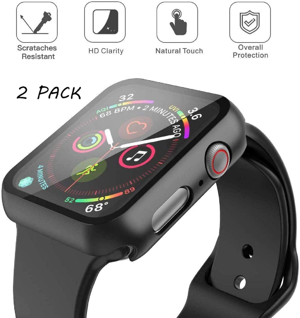 Misxi Case with Screen Protector for 38mm Apple Watch Series 3/2