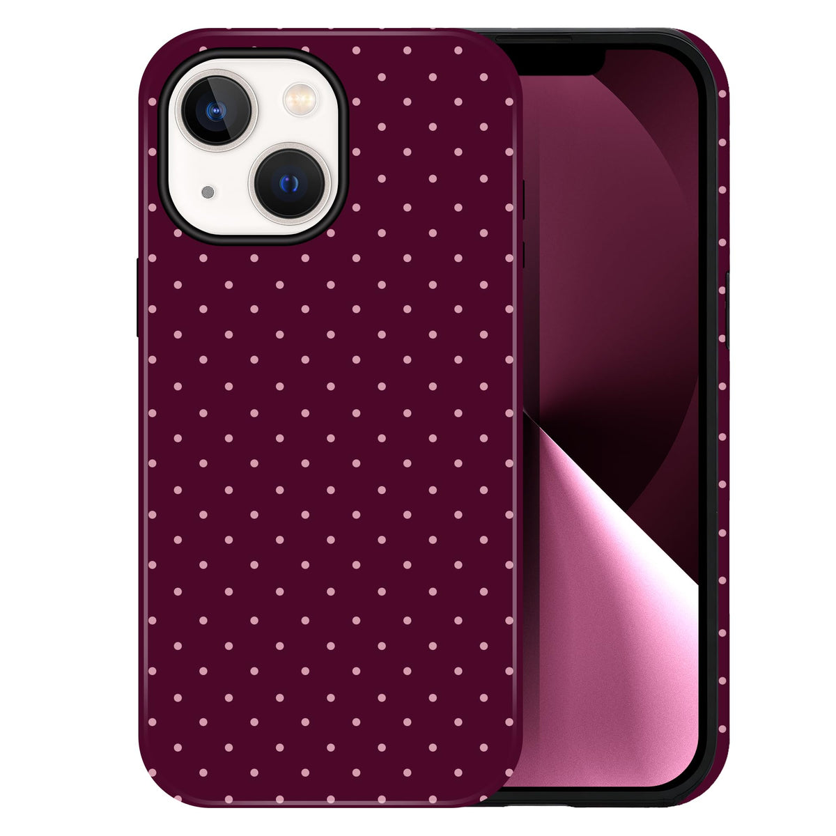 Polka Dot Pattern Phone Case for iPhone 16 Pro Max 6.9", Navy