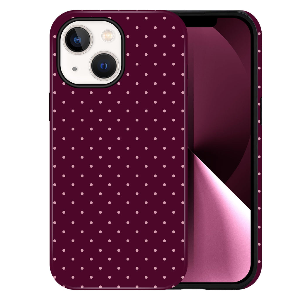 Polka Dot Pattern Phone Case for iPhone 16 Pro Max 6.9", Navy