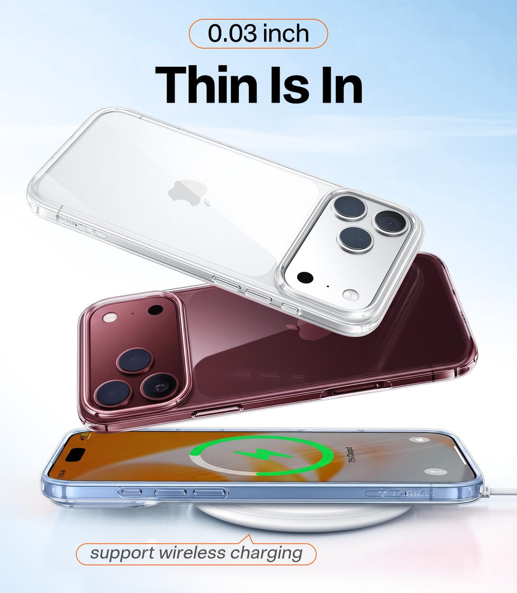 TORRAS for iPhone 14 Pro Max Case, Anti-Yellowing, Crystal Clear