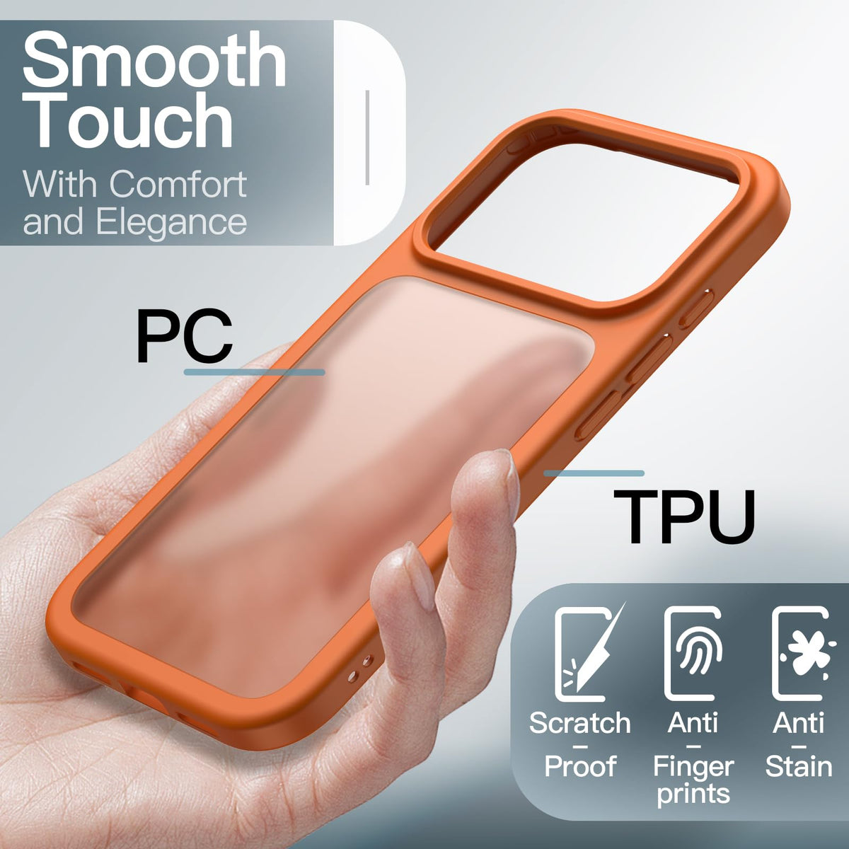 JETech Matte Case for iPhone Air, Black