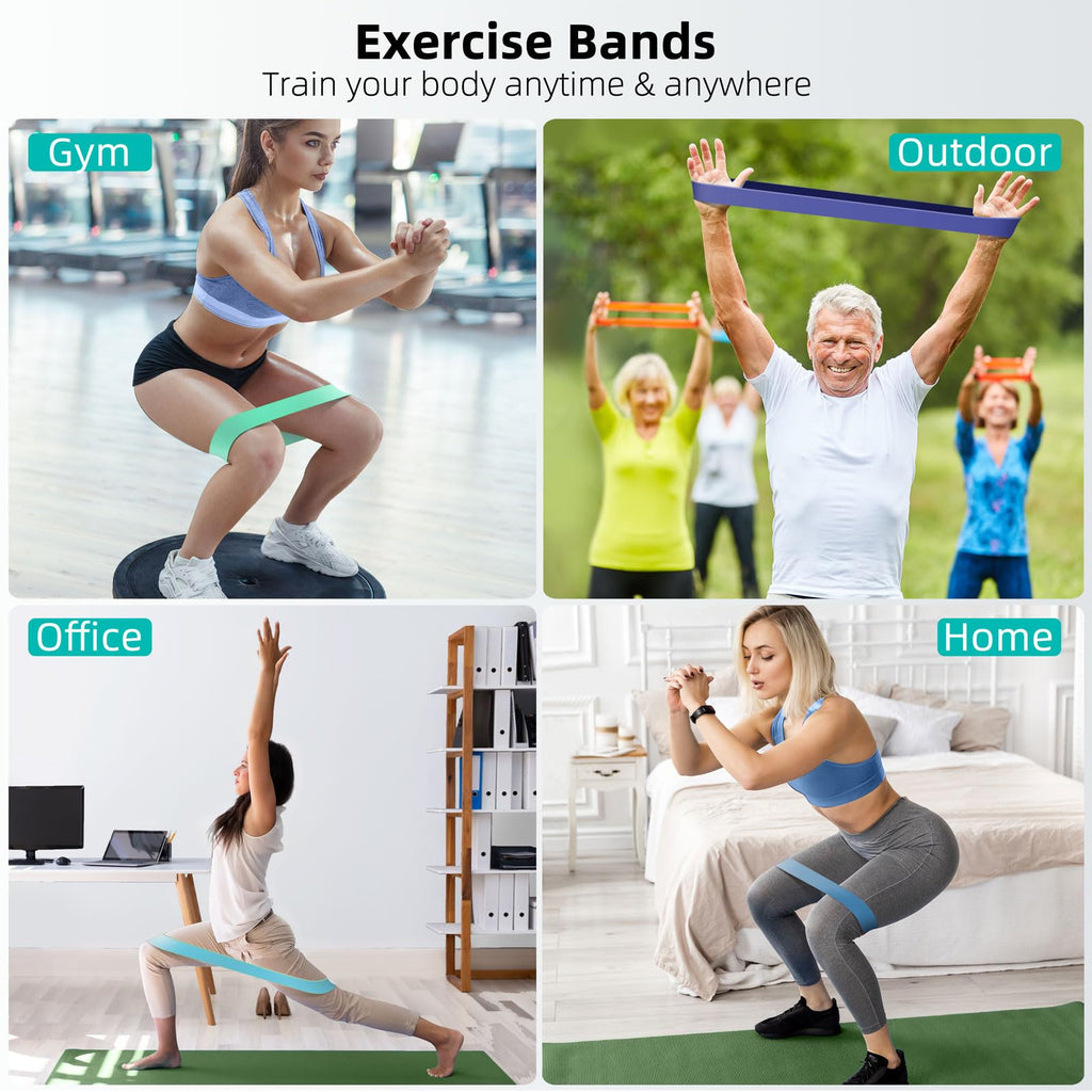 Resistance Bands for Working Out, 5-Pack Loop Exercise Bands for Home Gym