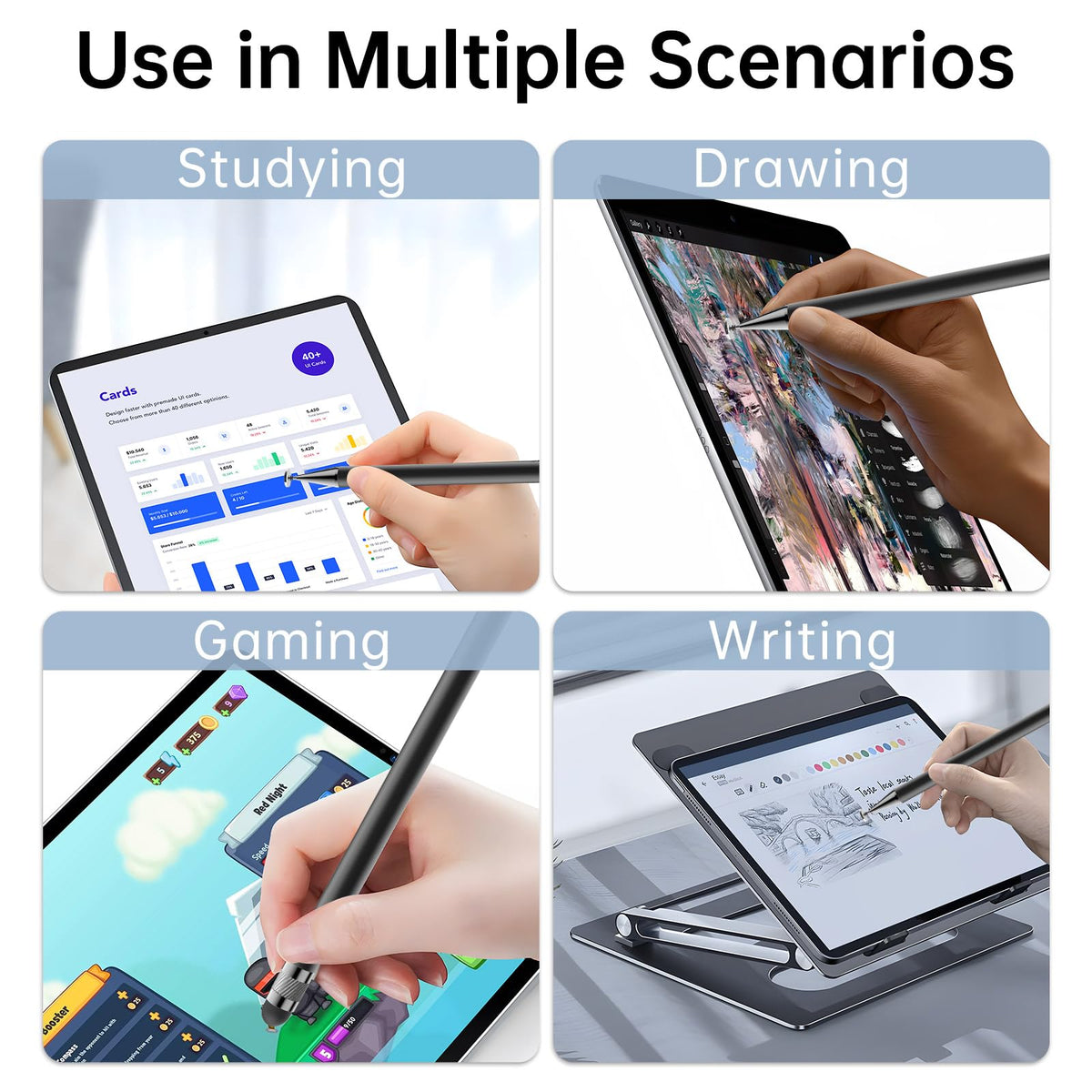 Bopomofo Stylus(5 Pcs),2-in-1 Stylus Pen for Touchscreen,Capacitive Stylus