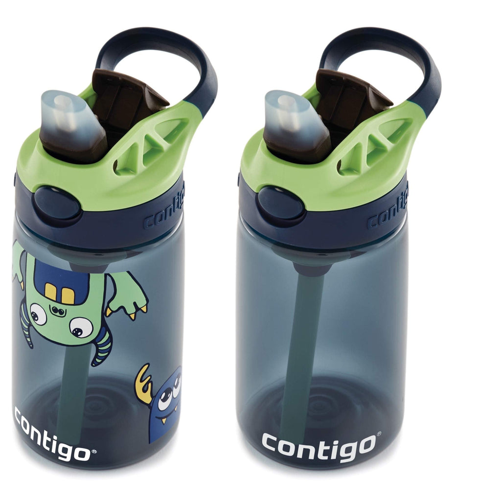 Contigo Aubrey Kids Water Bottle, Dinos & Sharks, 14oz, 2-Count
