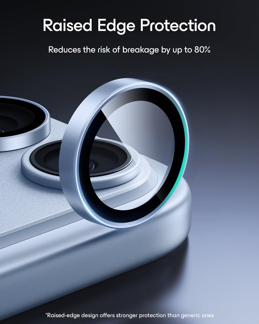 ESR for iPhone Duo Camera Lens Protector, 2 Pack, Black