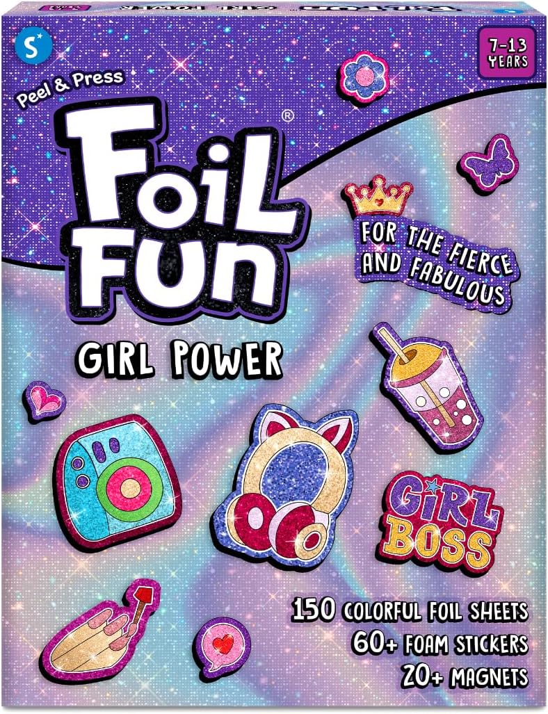 Skillmatics Foil Fun Girl Power, Foil Art & Craft Activity, Gift for Tweens