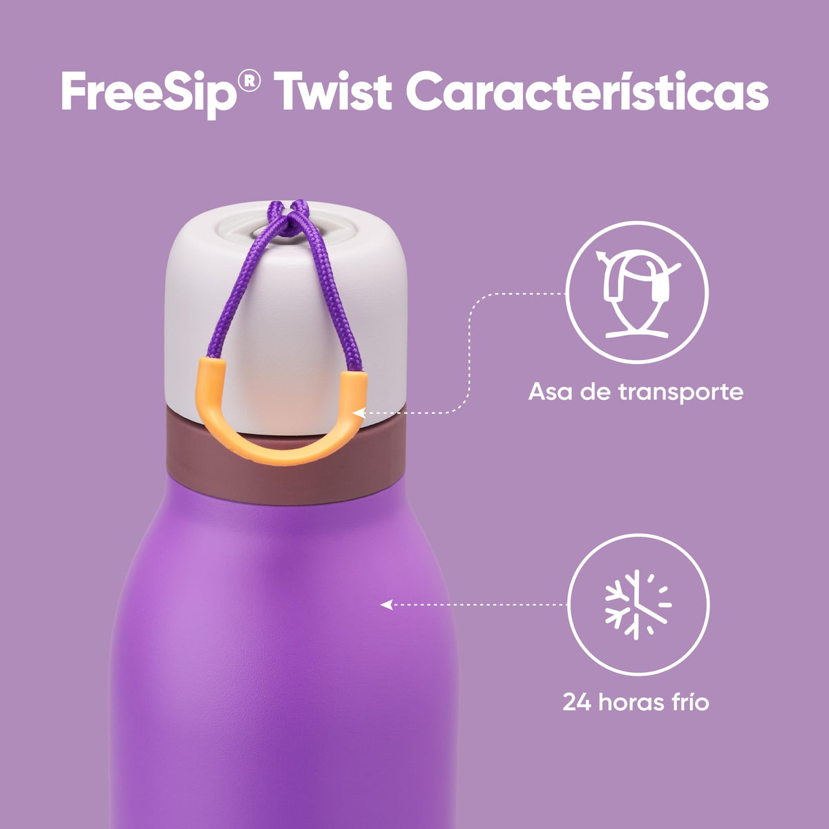 Owala FreeSip Twist Stainless Steel Water Bottle 24 oz Daybreak