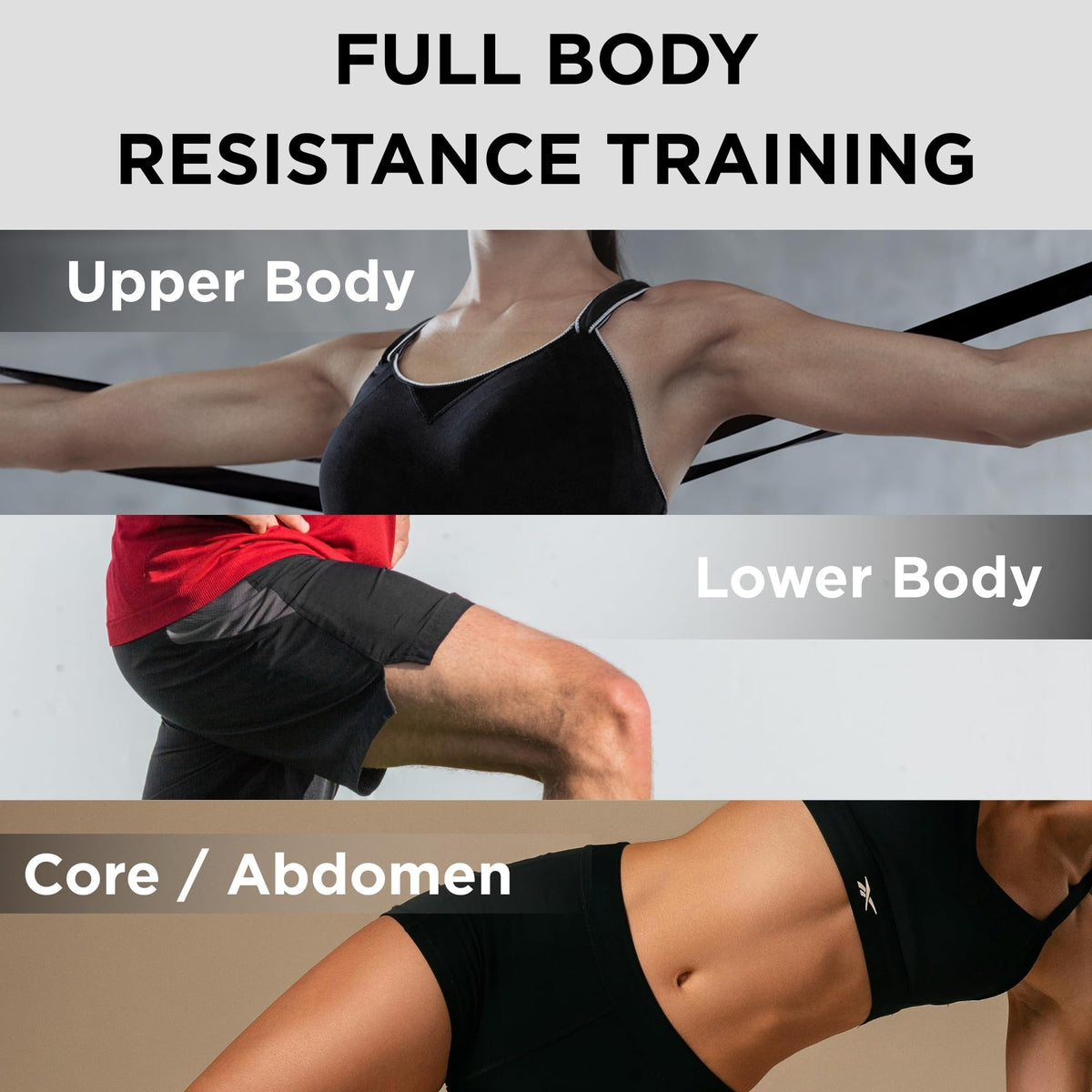 THERABAND Resistance Bands Set, Elastic Bands for Exercise & Physical Therapy, Strength Training for Upper & Lower Body Fitness