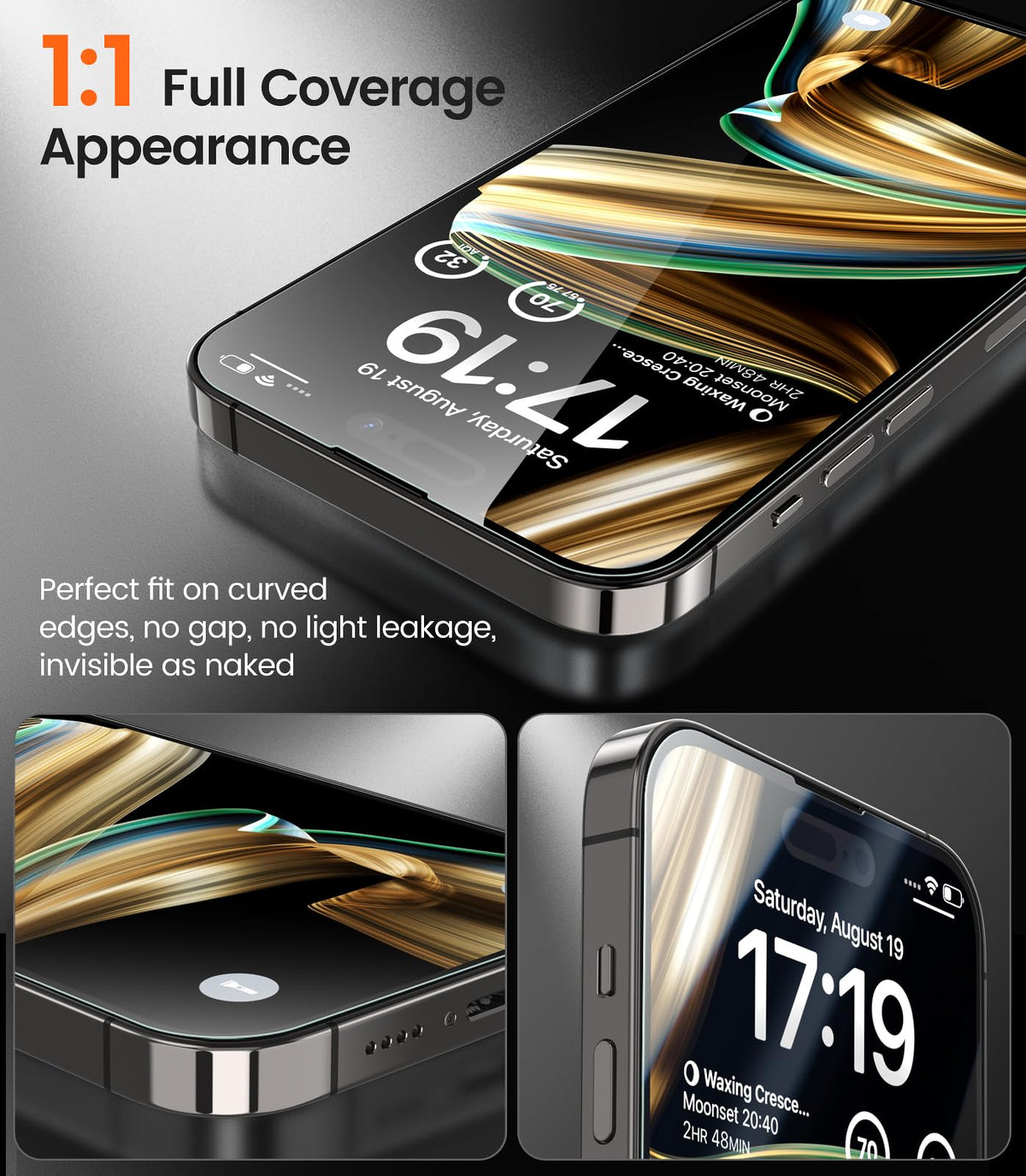 EZ-GLAZ-4 Pack for iPhone 17 Pro Max Screen Protector (6.9") HD Clear