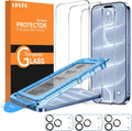 QHOHQ for iPhone 18 Pro Screen Protector, 9H+ Tempered Glass, 3+3 Pack