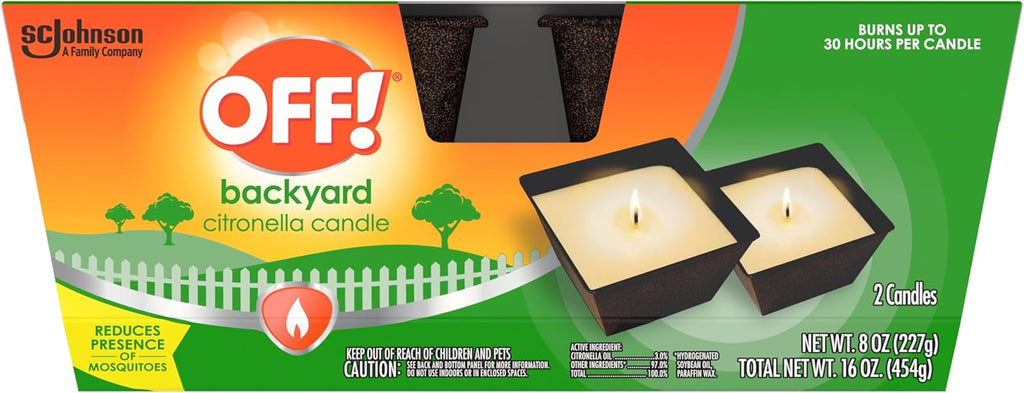 OFF! Backyard Citronella Outdoor Candle, 8 oz (2-Pack)