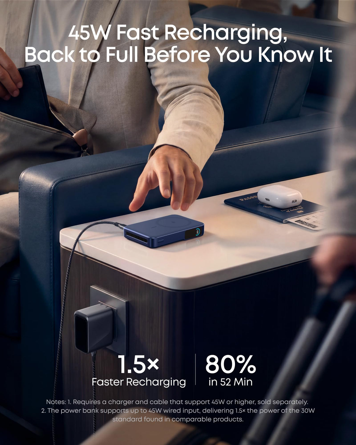Anker MagGo 2 Pro Power Bank, Qi2.2 25W 10,000mAh Magnetic Portable Charger