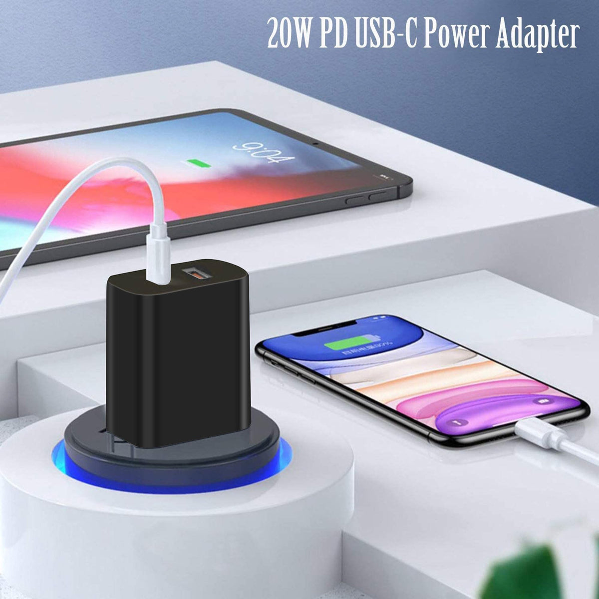 4 Pack USB C Charger Block,20W USB-C & USB-A Port Charger,for i Phone 17/16