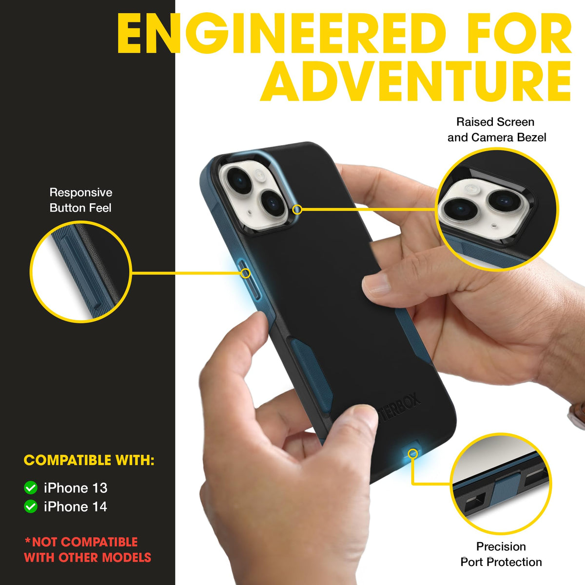 OtterBox iPhone 14, 13 – Commuter Series Slim Case - Pink