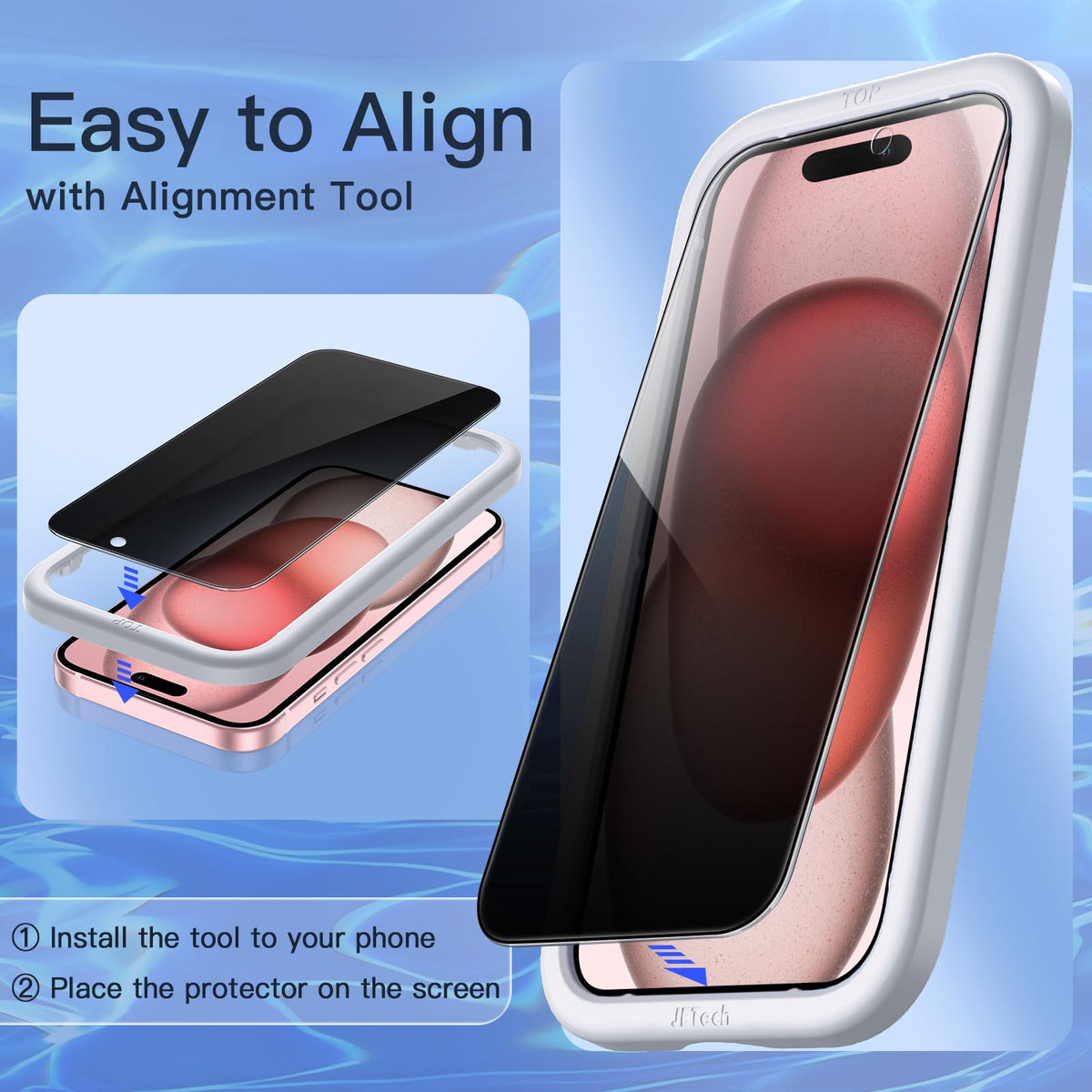 JETech Privacy Screen Protector for iPhone 18 Pro, 2-Pack