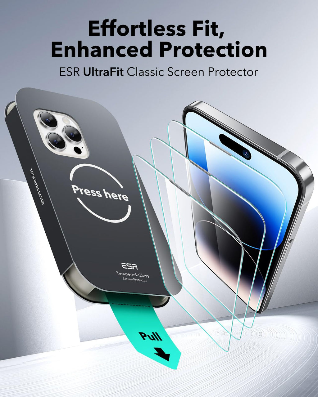 ESR 3 Pack for iPhone 17 Pro Screen Protector, Classic