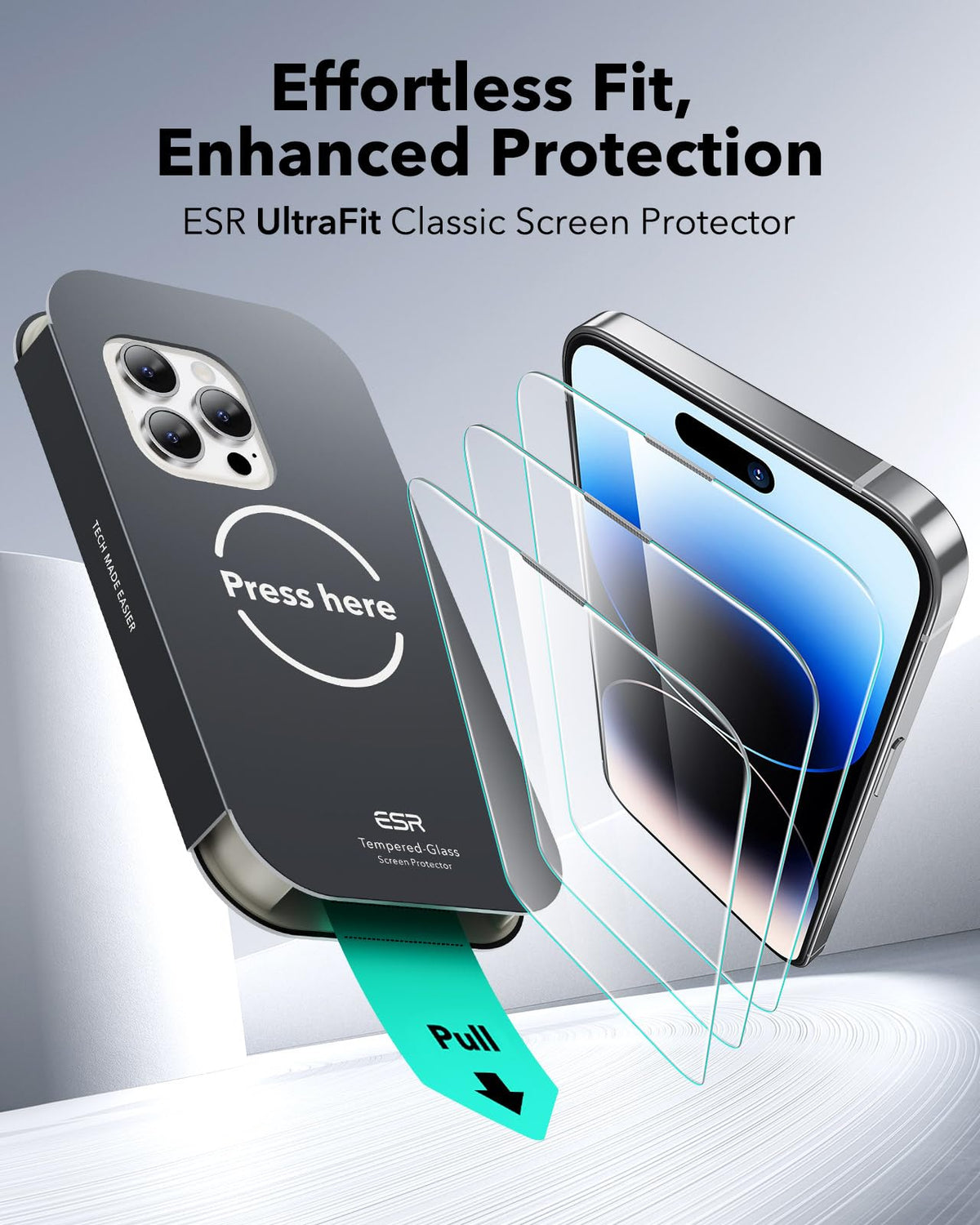 ESR 3 Pack for iPhone 17 Pro Screen Protector, Classic