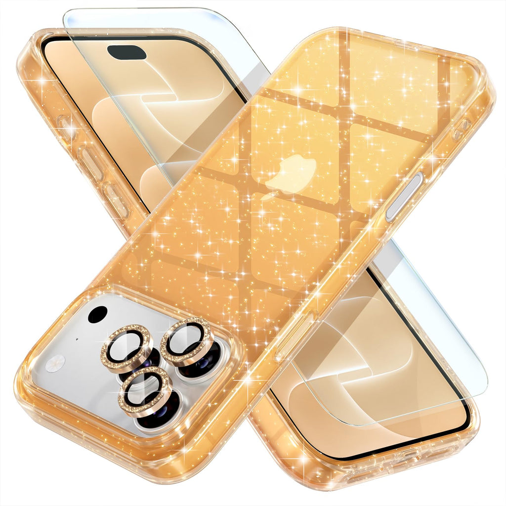 Choiche for iPhone 18 Pro Max Case Clear Women Girly (Glitter Clear)